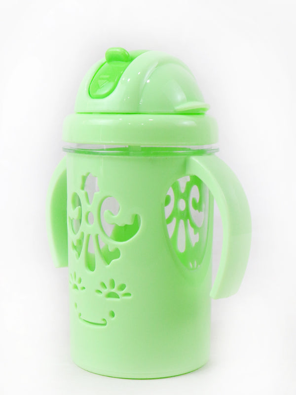 WTB17 Baby Water Bottle With Straw Pipe Green