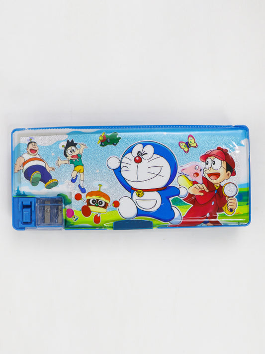 PB16 Pencil Box with 2 Sharpeners For Kids Blue