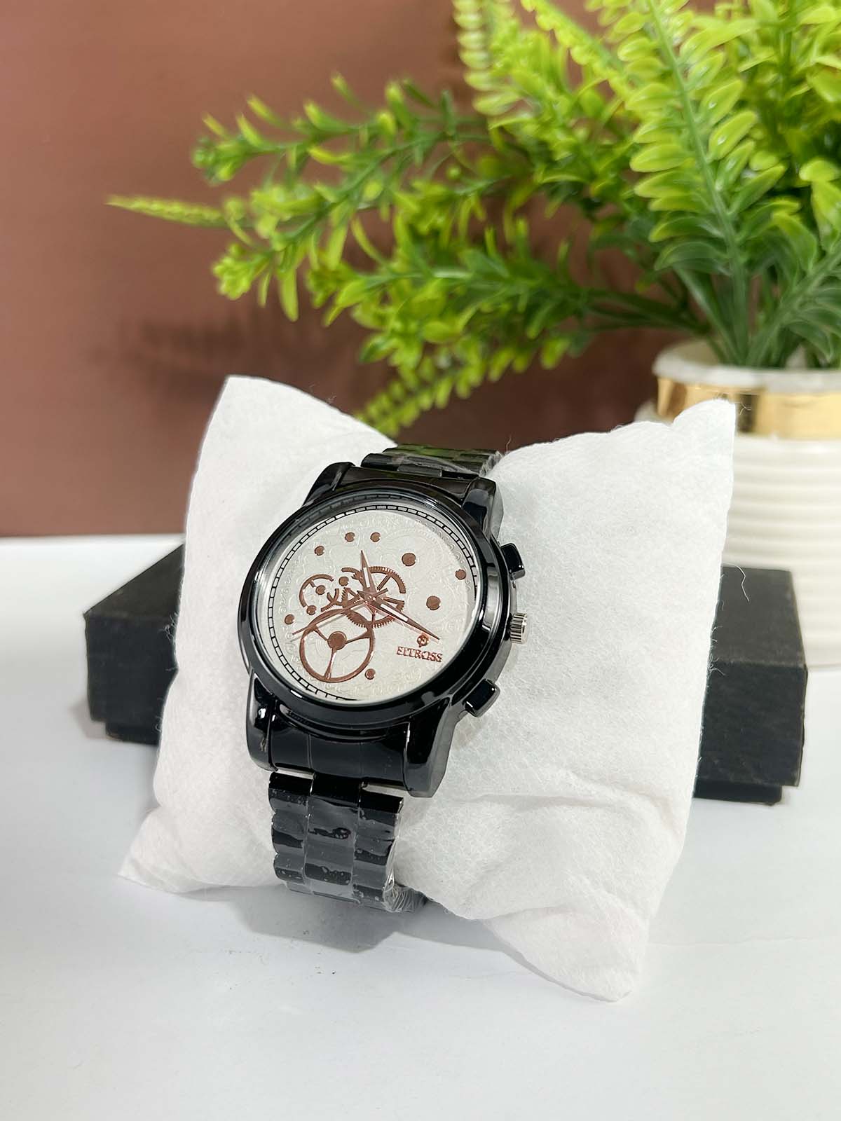 Black Stainless Steel Watch For Men MW197