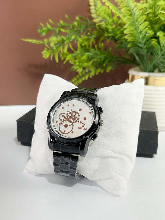 Black Stainless Steel Watch For Men MW197