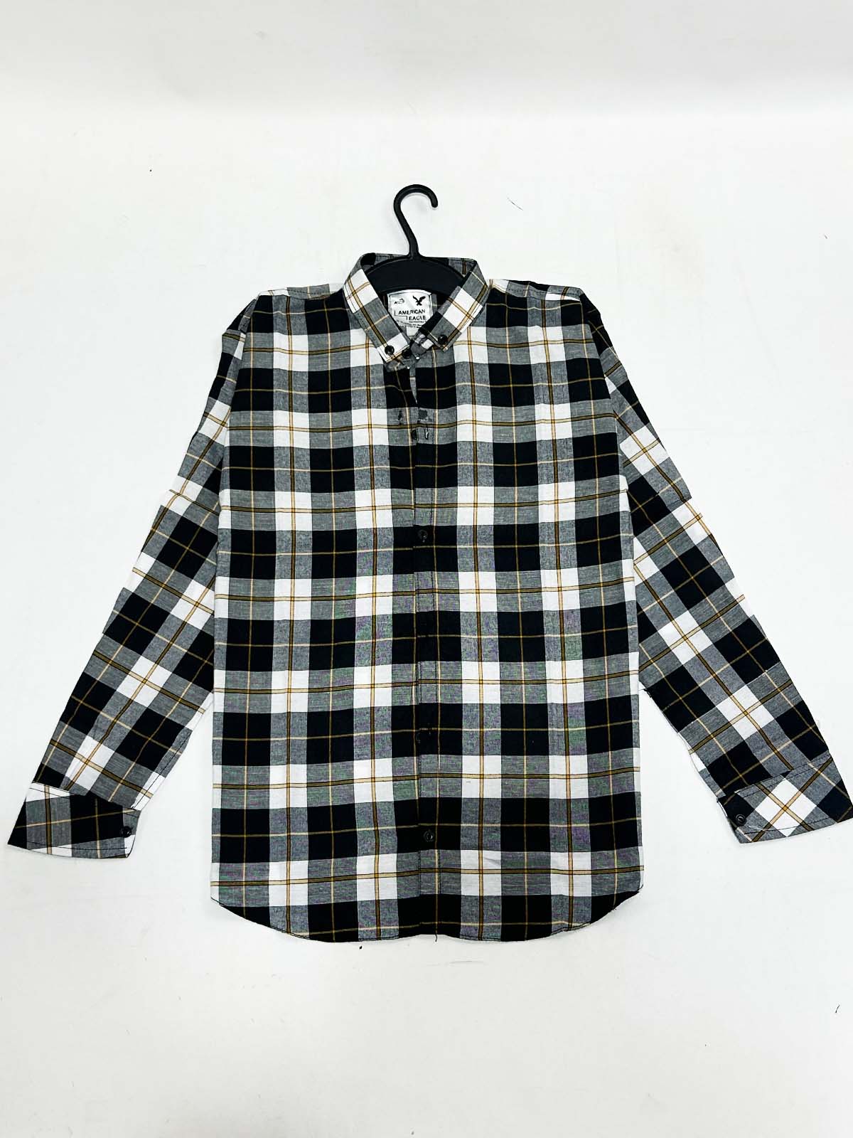 Black Checks Casual Shirt For Men MCS129