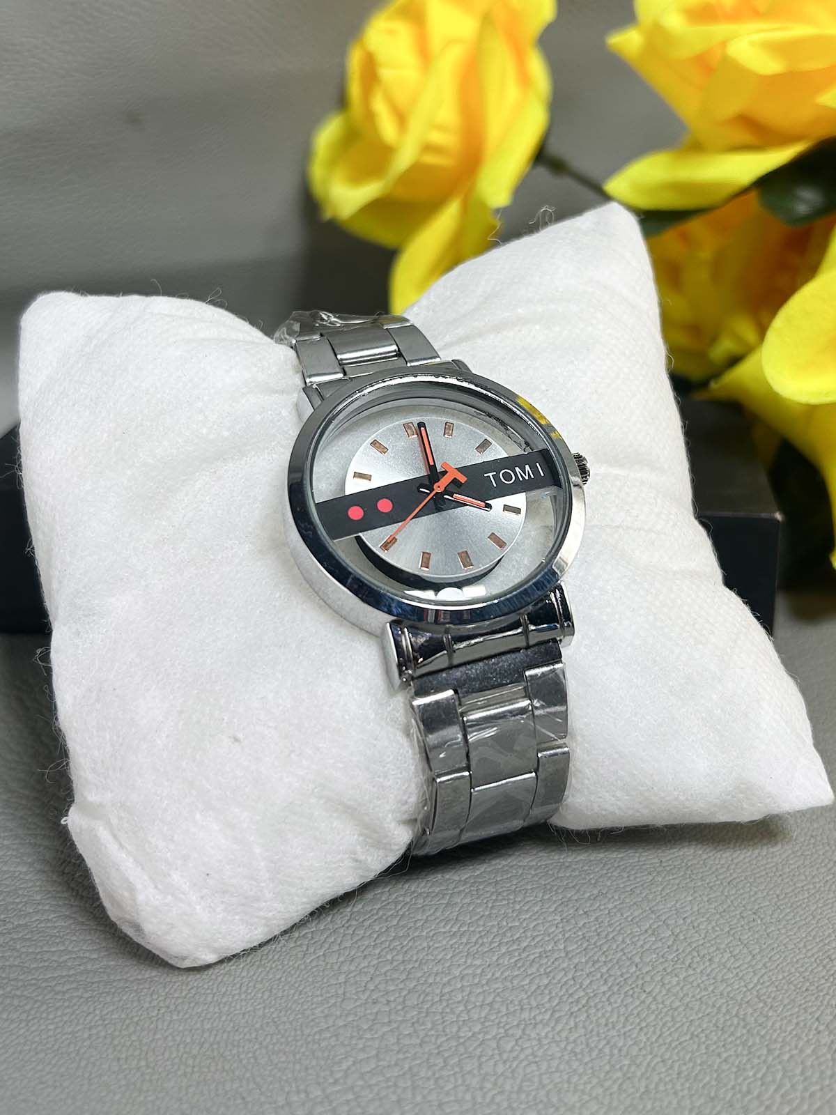 Silver Stainless Steel Watch For Men MW154