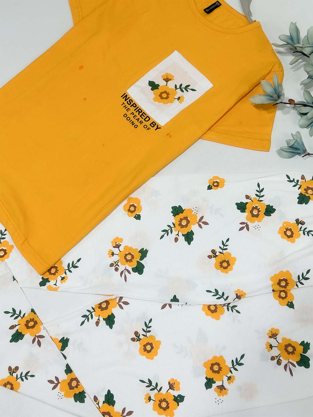 Yellow Night Suit For Womens / Girls SN WNS62