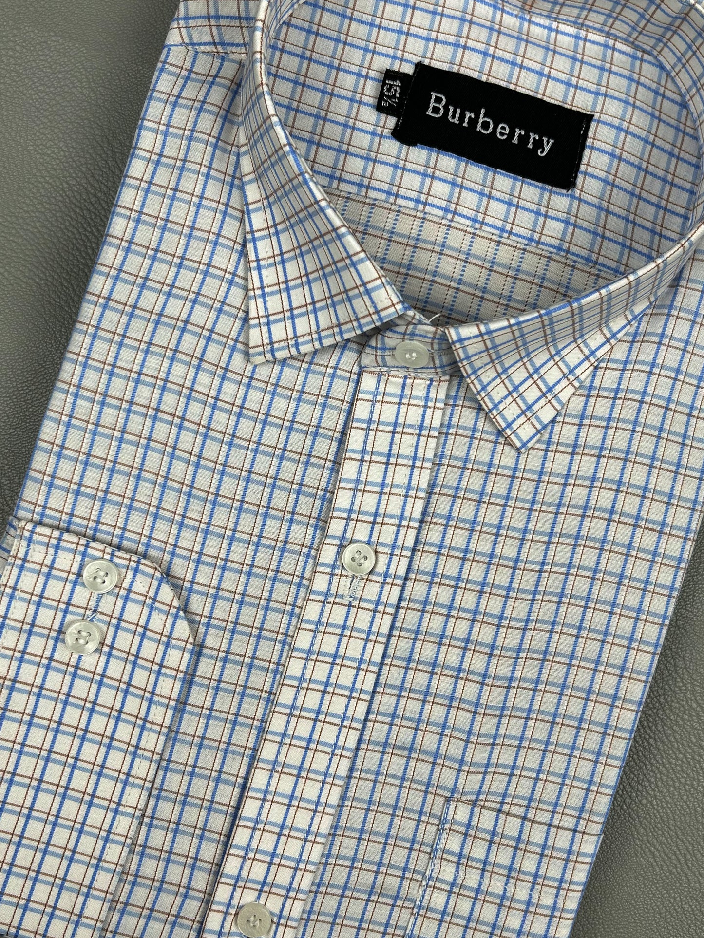 Blue Checks Formal Dress Shirt For Men MFS186