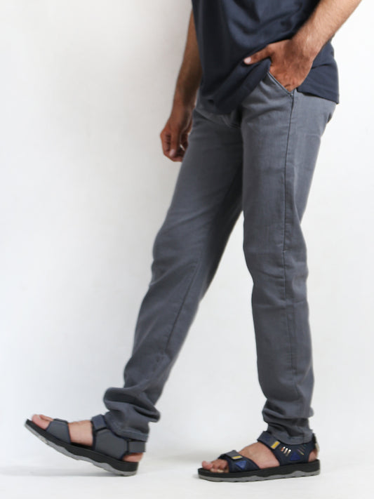 MDJ01 KN Men's Regular Fit Stretchable Denim Jeans Grey