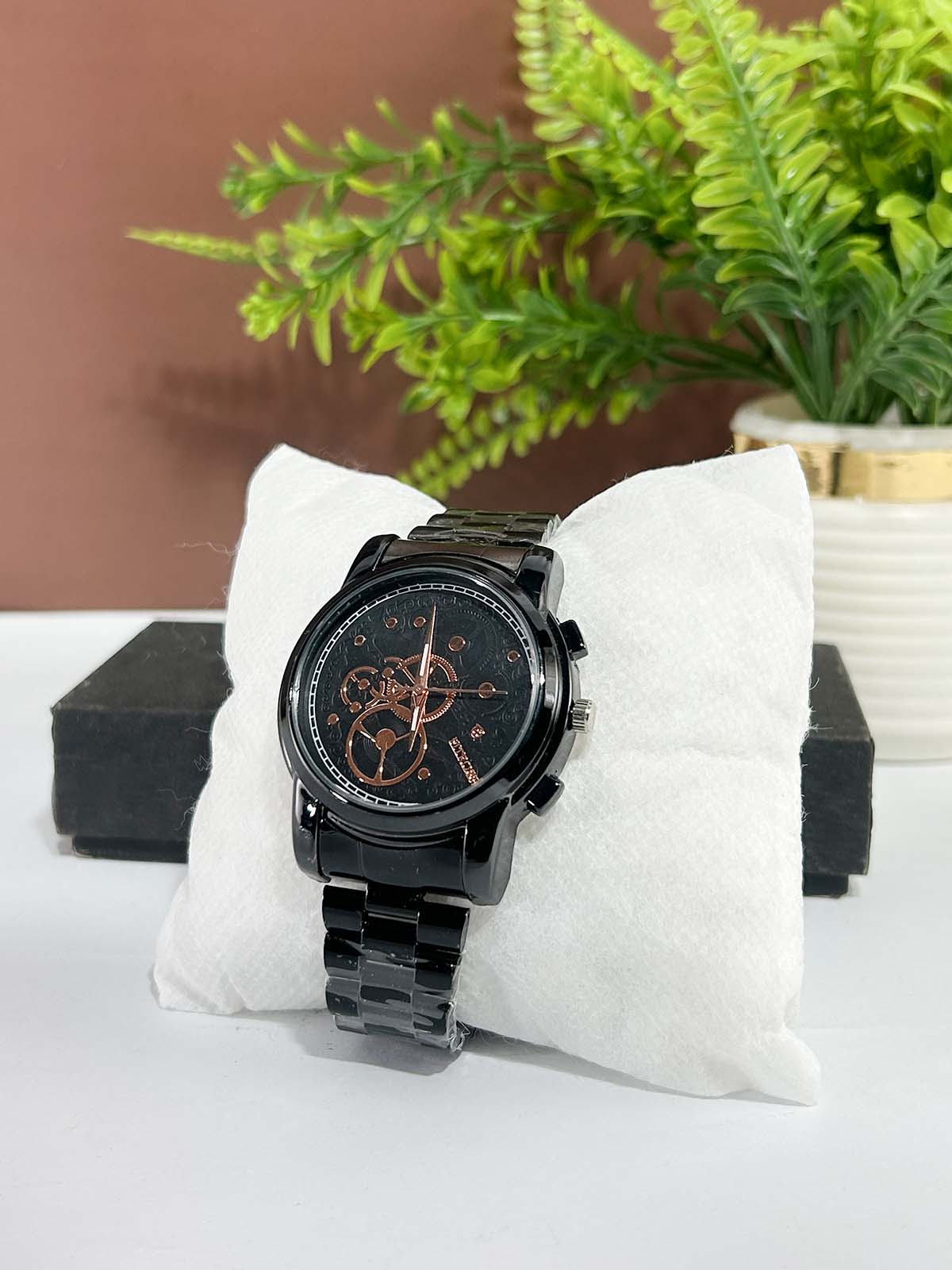 Black Stainless Steel Watch For Men MW198