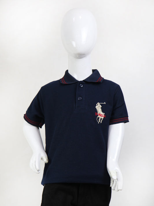 M Boys Polo T-Shirt 2.5 Yrs - 8 Yrs Navy Blue