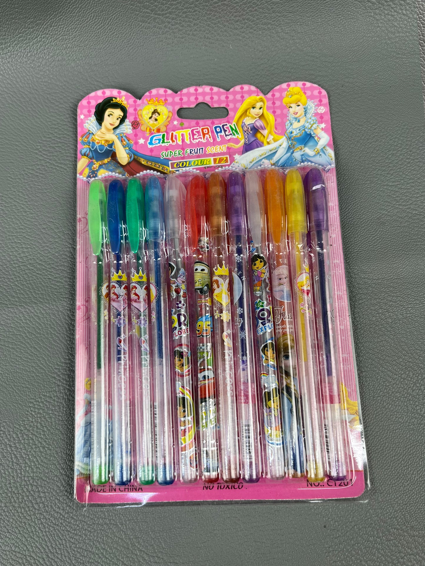 Pack of 12 Fruit Scent Glitter Gel Pen