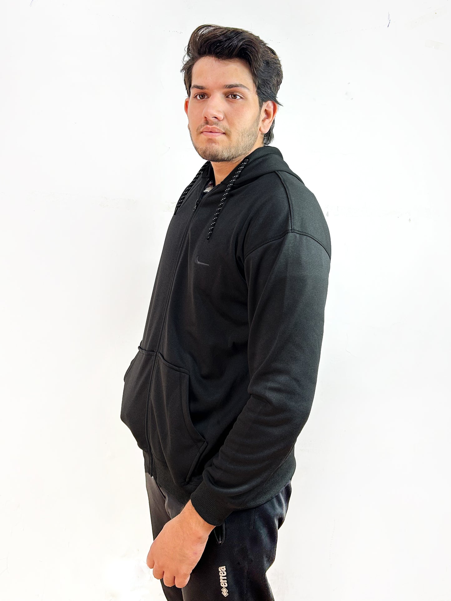 Black Zipper Hoodie For Men MG MH17