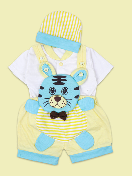 NBR14 HG Newborn Romper 0Mth - 6Mth Cat Yellow