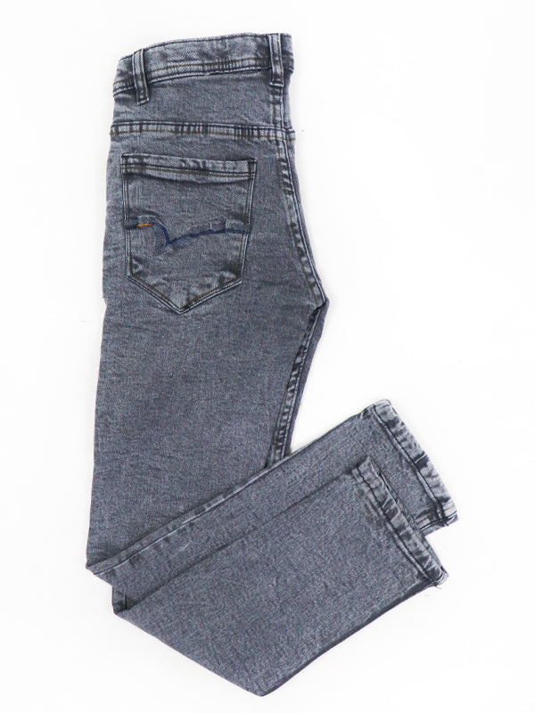 BJ04 SI Boys Stretchable Denim Jeans 12Yrs - 16Yrs Light Grey