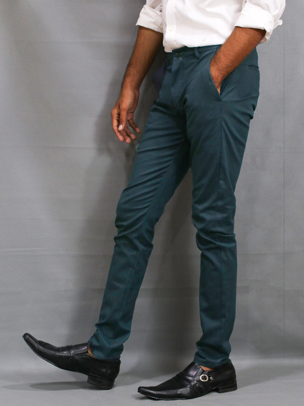 Dark Sea Blue Cotton Chino Pant For Men MCP03