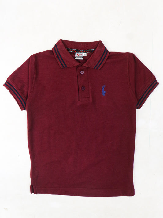 BTS04  MM Boys Polo T-Shirt 3.5Yrs - 8Yrs Maroon