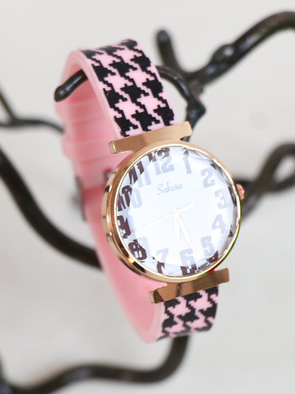 Stylish Sakura Wrist Watch for Women Pink