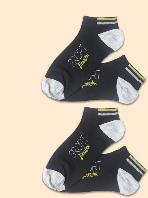 Pack Of 2 Multicolor Ankle Socks for Men MS20