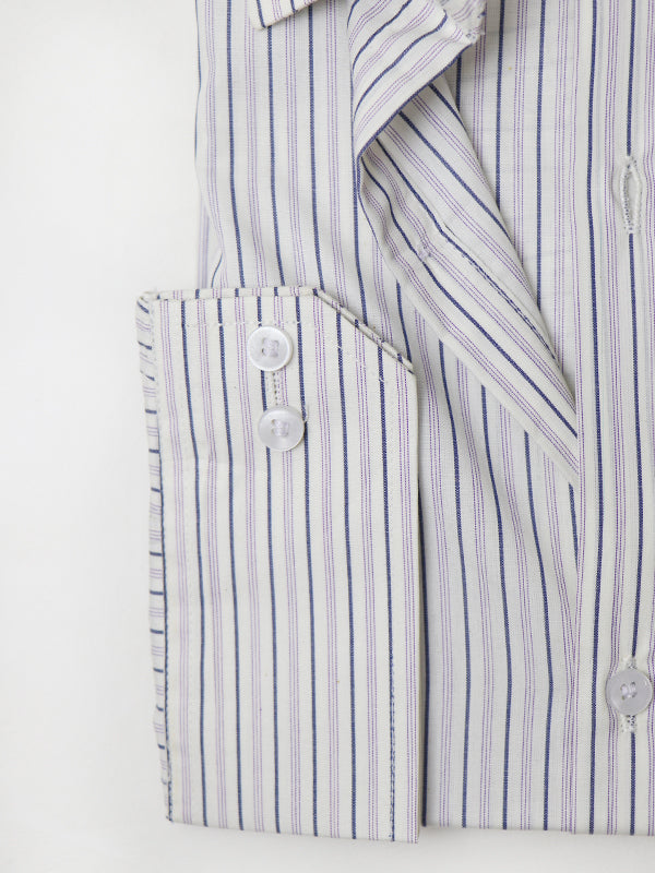 Men's Formal Dress Shirt 03 White Lines