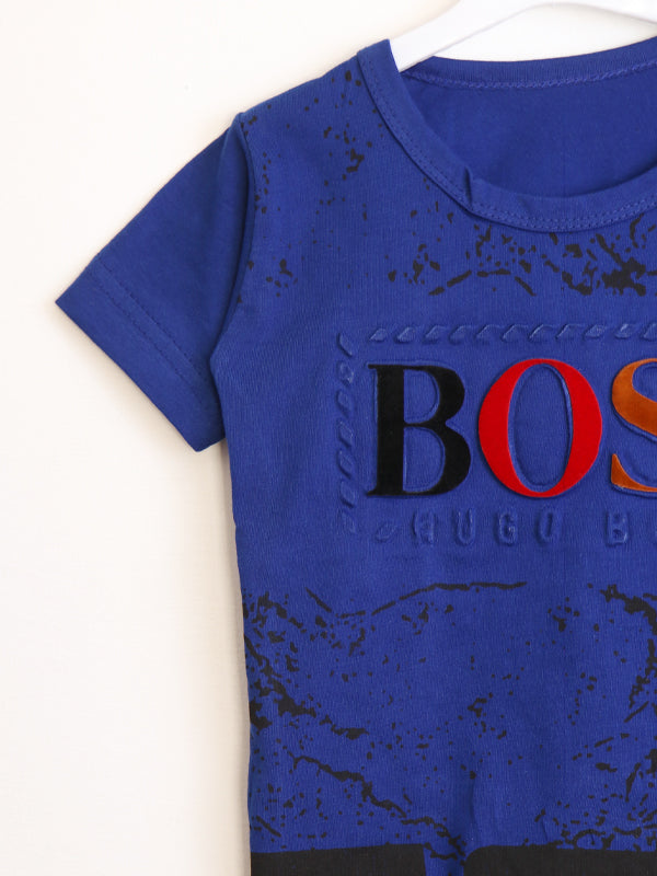 TB01 Boy T-Shirt 3 Yrs - 8 Yrs Boss Dark  Blue