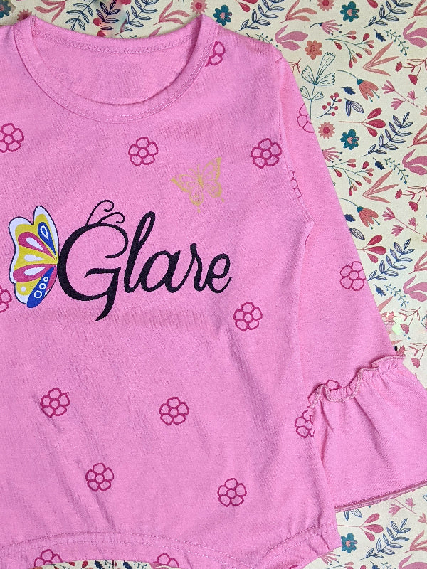 2Yrs - 7Yrs Glow Pink T-Shirt For Girls SK GTS16