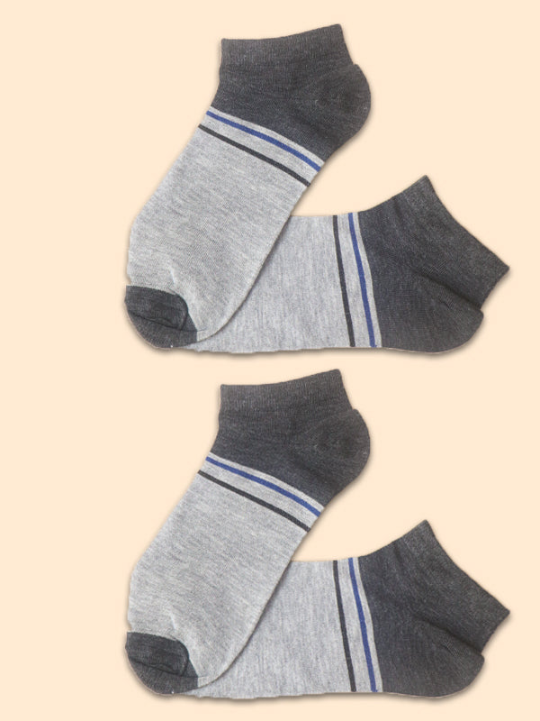 Pack Of 2 Multicolor Ankle Socks for Men MS19