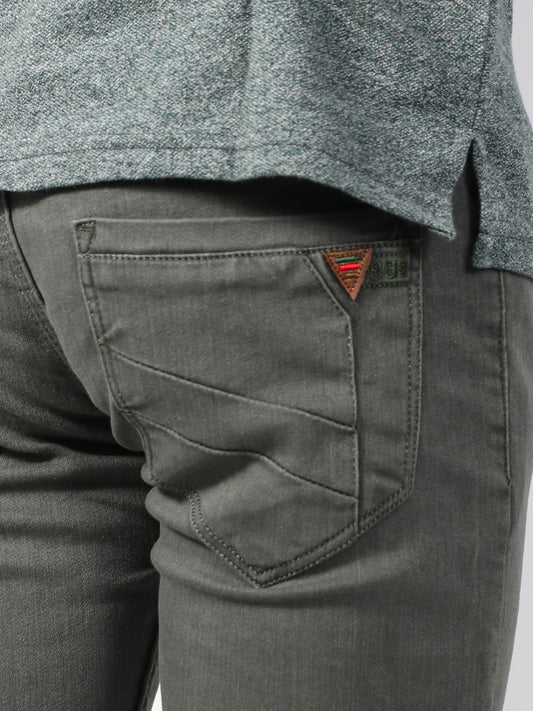 Men's Regular Fit Stretchable Denim Jeans Green Shade 98