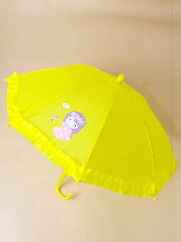 Small Cartoon Umbrella For Kids Yellow  KU01