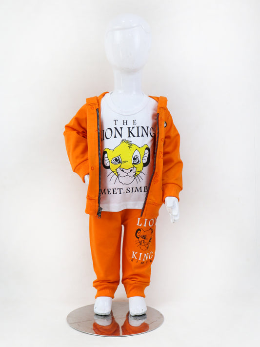 BS19 SK Hooded Kids Suit 1Yr - 4Yr Lion King Orange