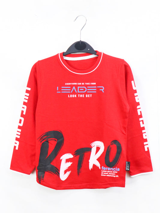 ATT Boys T-Shirt 5Yrs - 10 Yrs Retro Red