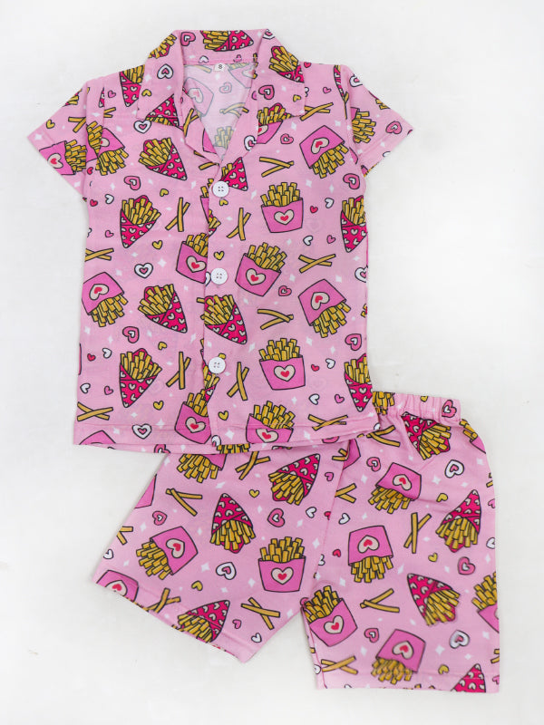 BS49 M Kids Suit 1Yrs - 4Yrs Fries Pink