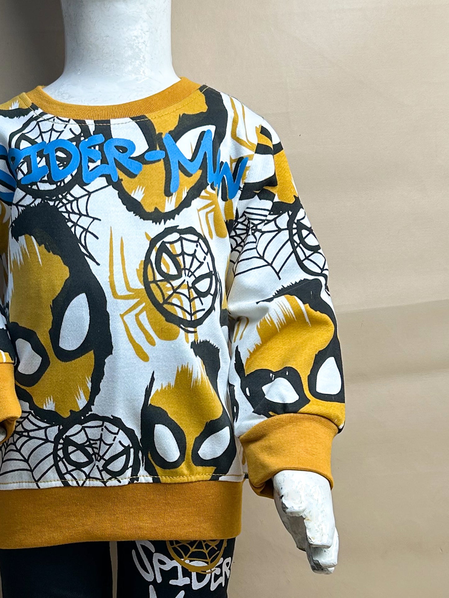 1Yr - 4Yrs Spiderman Mustard Suit For Kids SK BS125