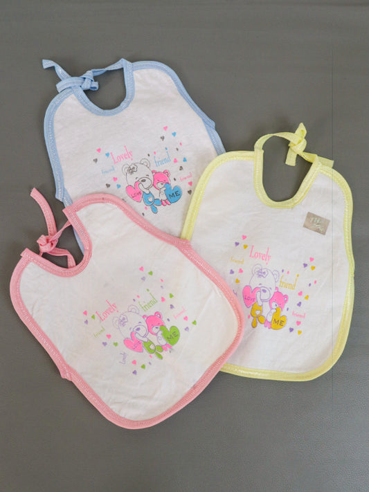 Pack Of 3 Friend Bibs For Newborn