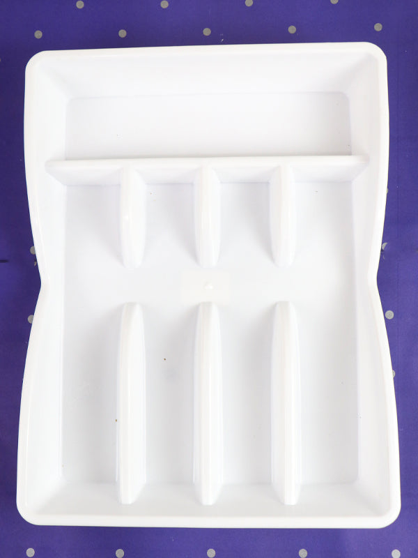 White Plastic Cutlery Tray