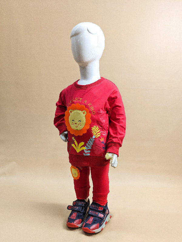 1Yr - 4Yrs Jersey King Red Suit For Kids BS101