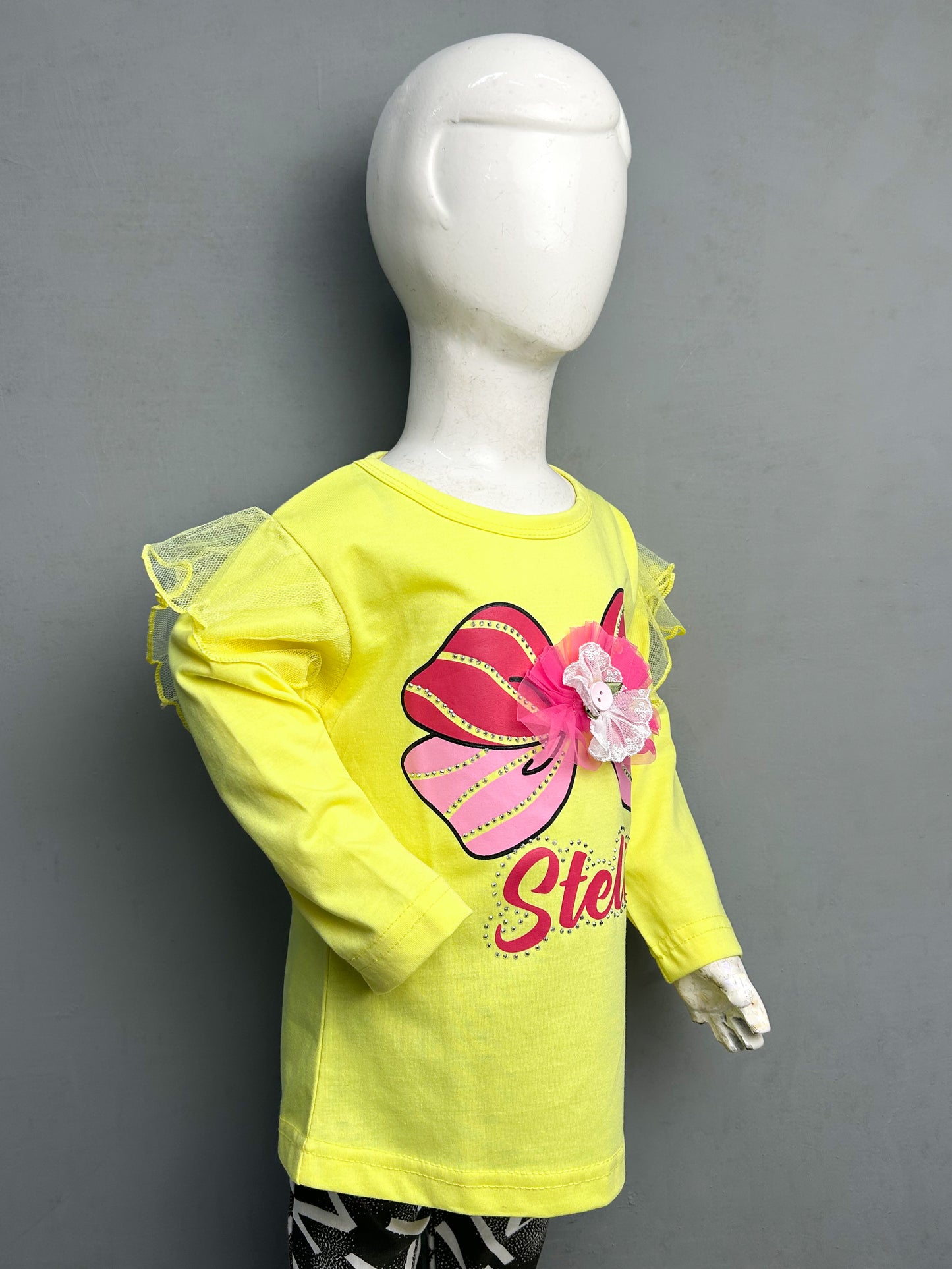 2.5Yrs - 8Yrs Stella Yellow T-Shirt For Girls SK GTS17