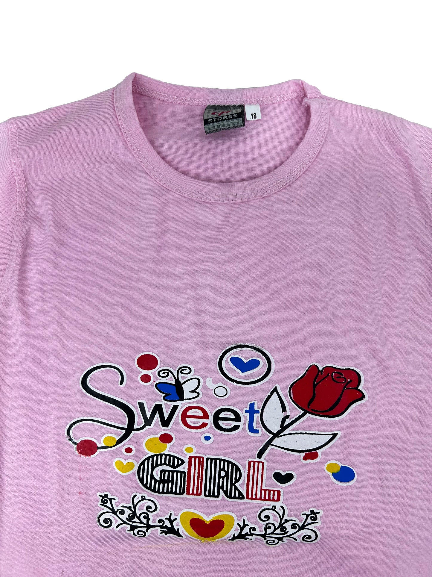 3Yrs - 7Yrs MZ Pink T-Shirt For Girls  GTS78