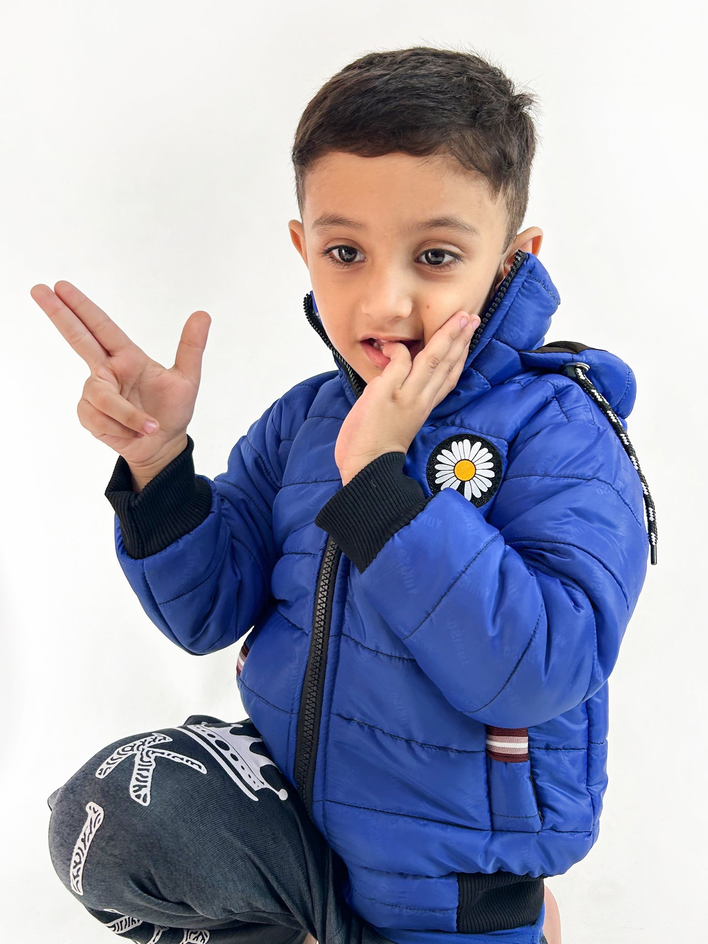 3Yrs - 9Yrs Blue Puffer Jacket For Boys NKG KJ10