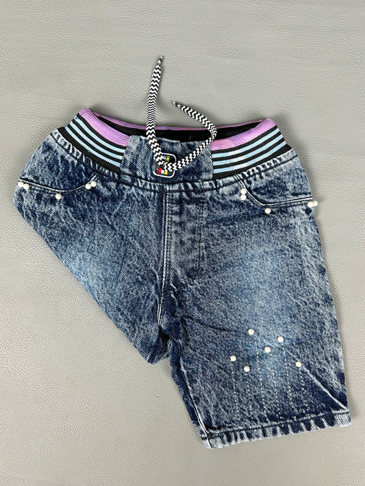 1Yrs - 3Yrs Light Blue Denim Shorts For Girls GDS01