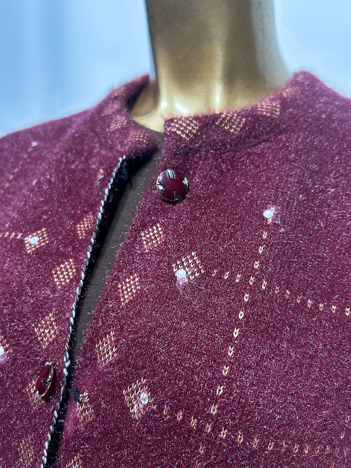Maroon Sleeveless Sweater For Women WSW90