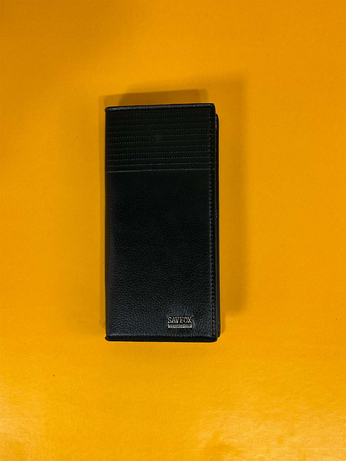 Black Syn-Leather Long Wallet For Men MW90