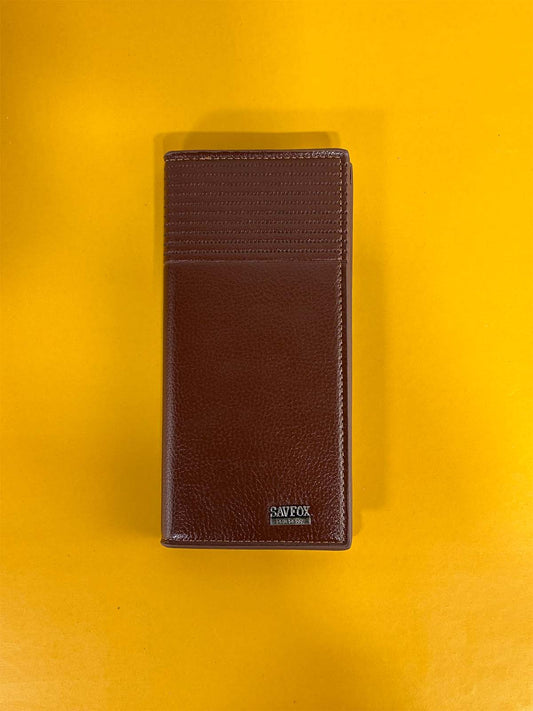 Brown Syn-Leather Long Wallet For Men MW91