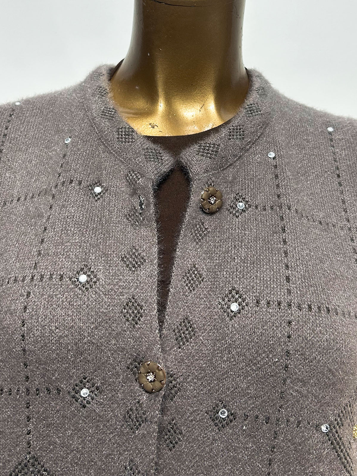 Light Grey Sleeveless Sweater For Women WSW91