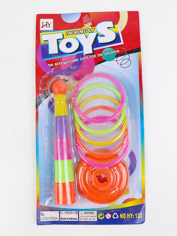 Colorful Plastic Ring Toss Toy for Kids