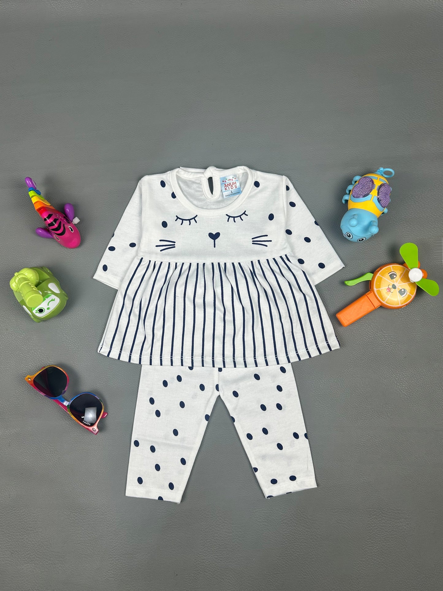 3Mth - 9Mth Navy Blue Baby Suit For Newborn NBS236