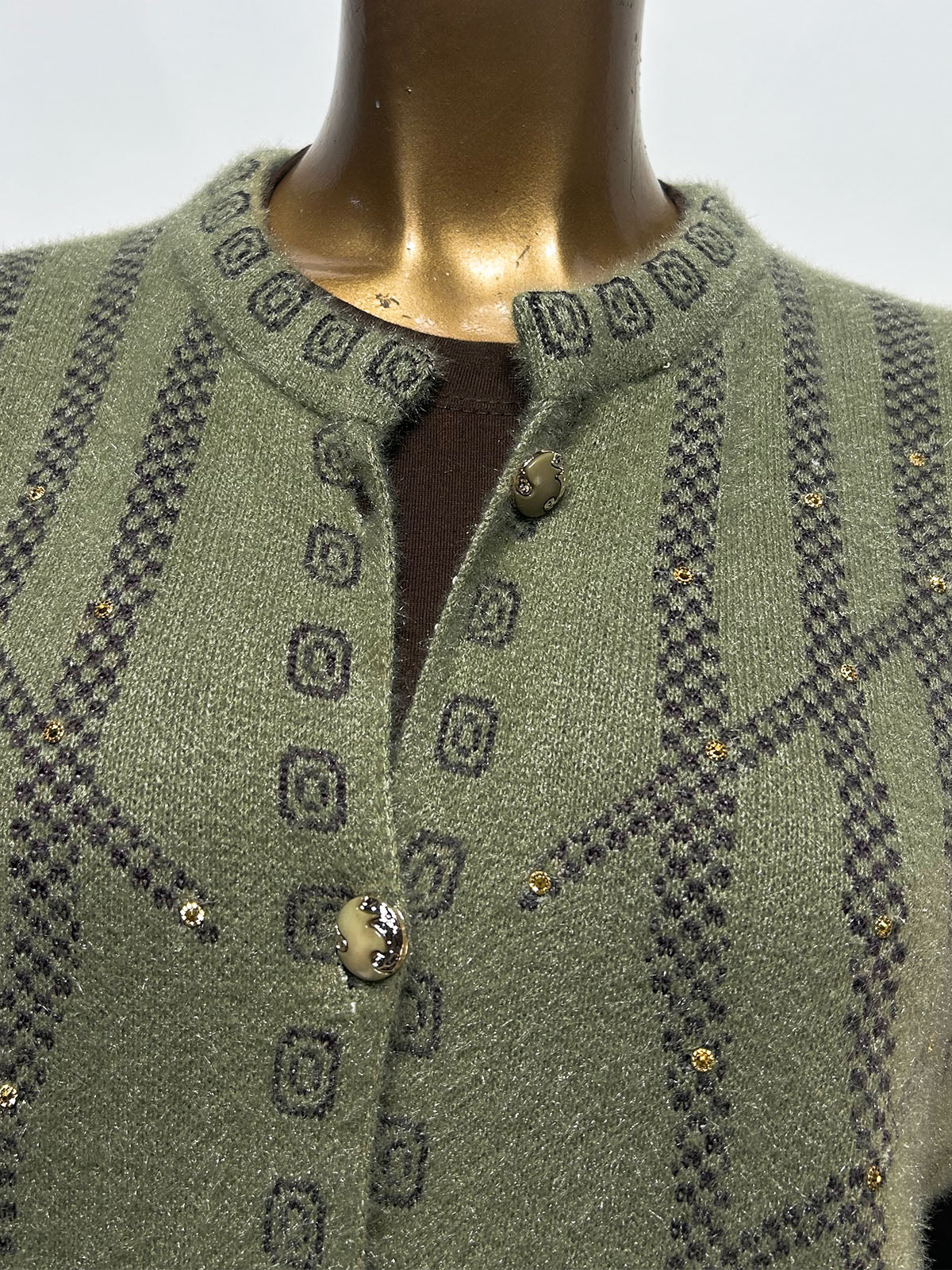 Light Green Sleeveless Sweater For Women WSW93