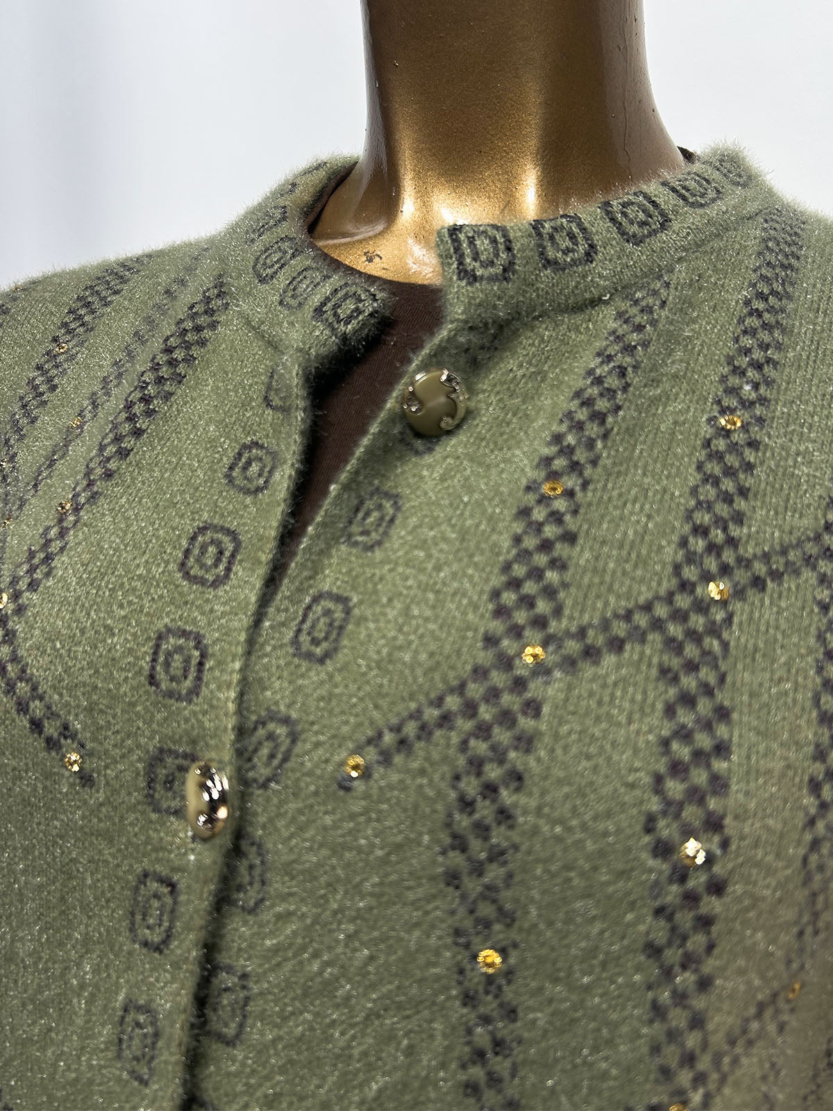 Light Green Sleeveless Sweater For Women WSW93