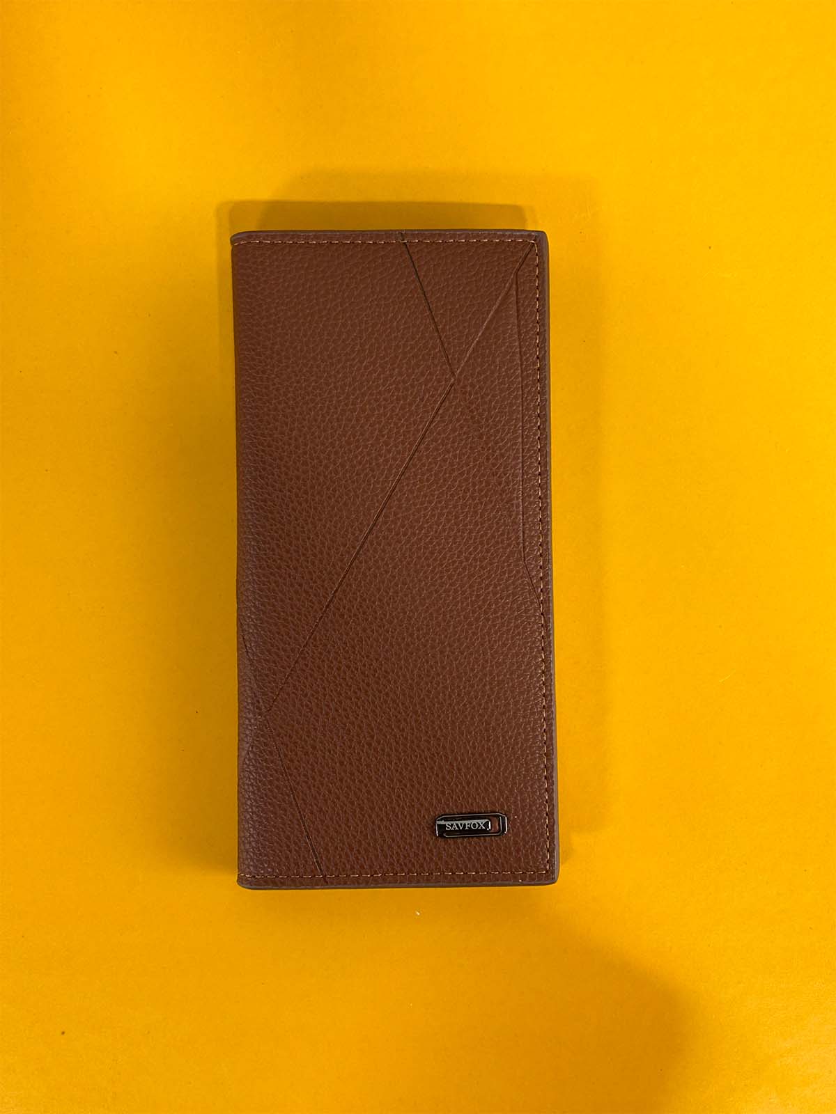 Light Brown Syn-Leather Long Wallet For Men MW94