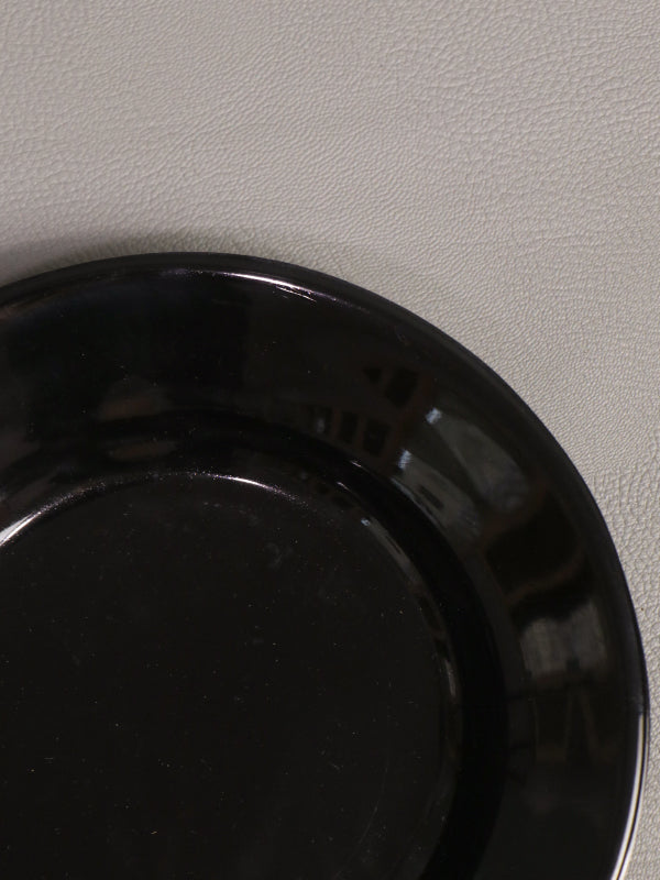 Melamine Double Glazed Plate Black MP07