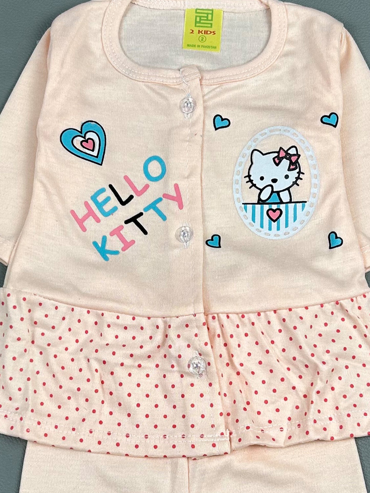 3Mth - 9Mth Kitty Light Peach Baby Suit For Newborn NBS237