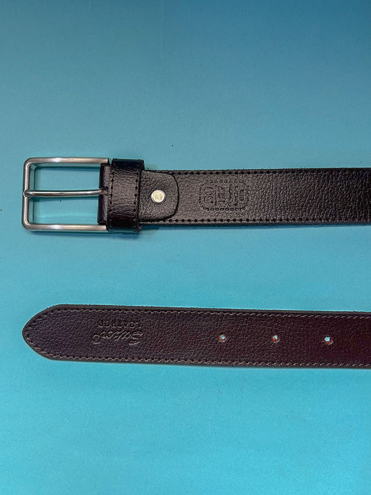 Black Faux Leather Belt For Men MB97