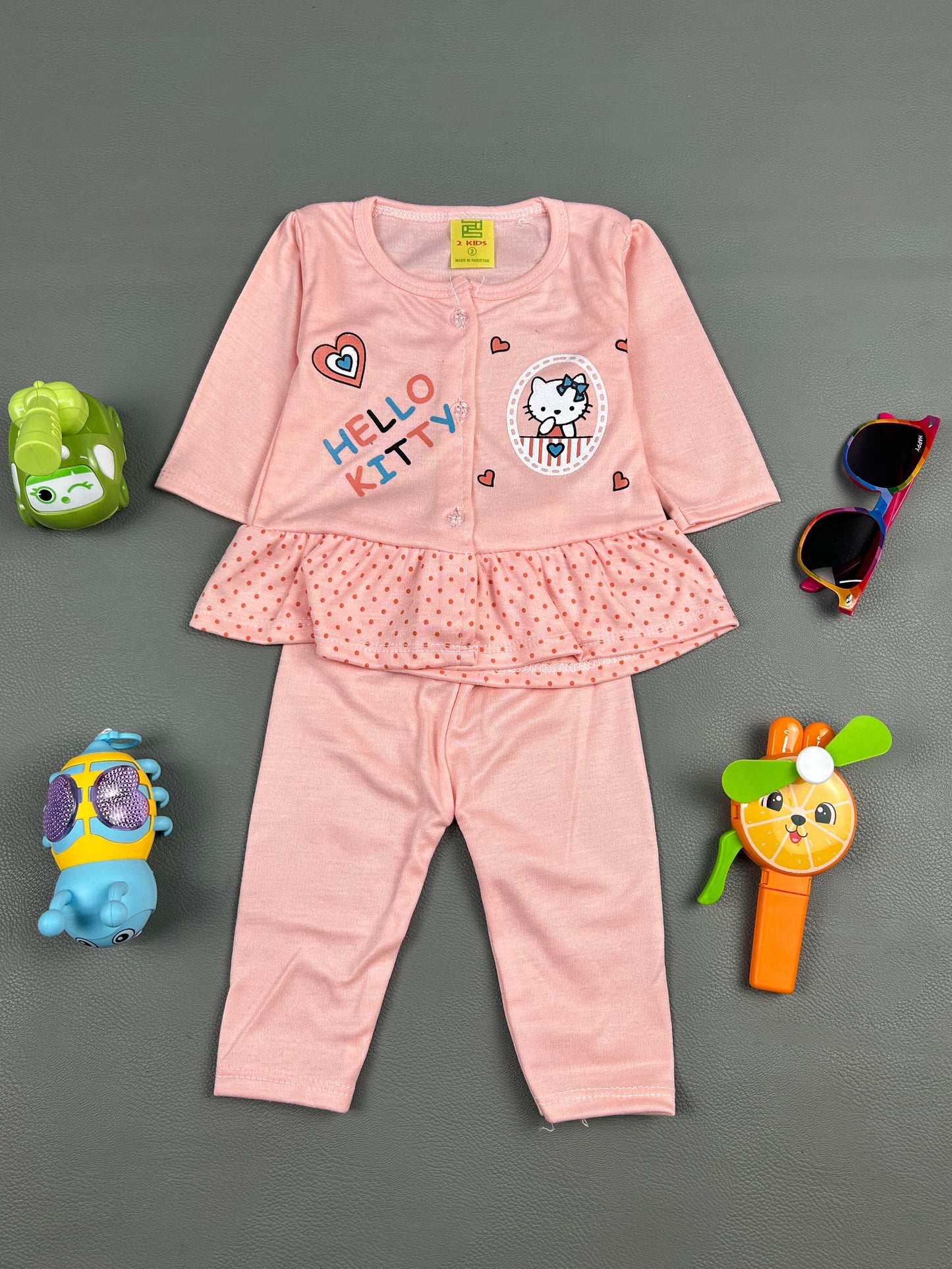 3Mth - 9Mth Kitty Peach Baby Suit For Newborn NBS238