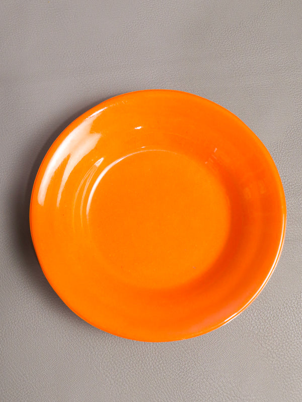 Melamine Double Glazed Plate Orange MP08